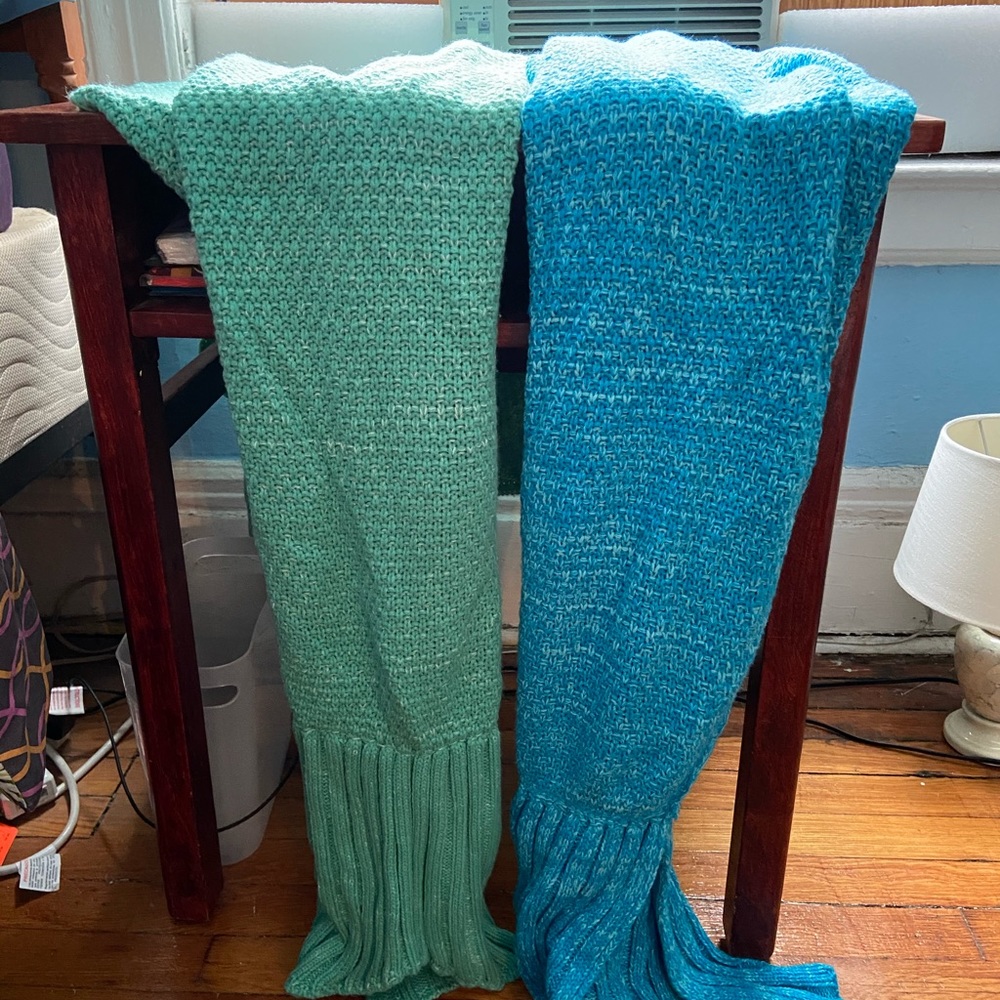 two mermaid blankets